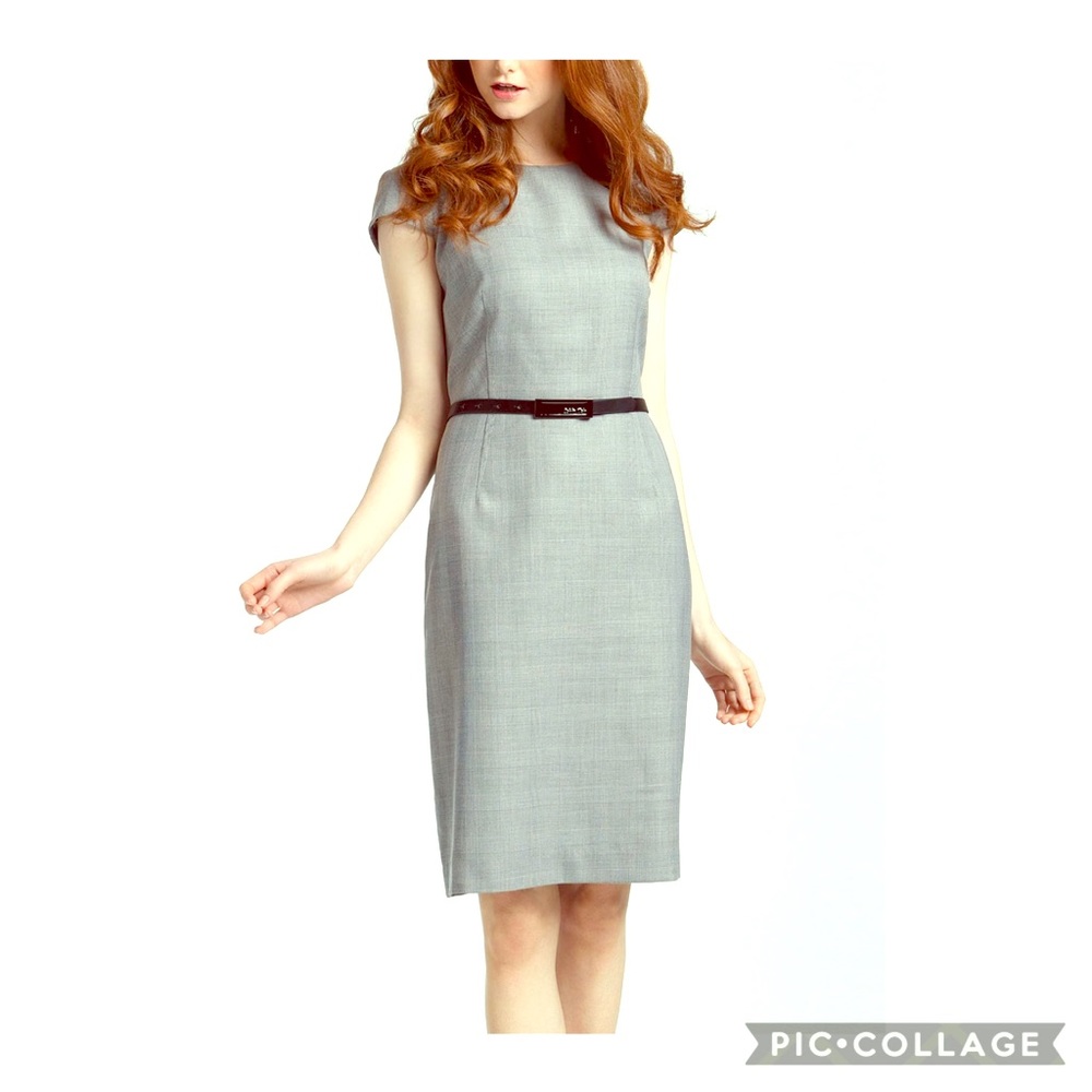 Calvin Klein Belted Glen Plaid Sheath Dress